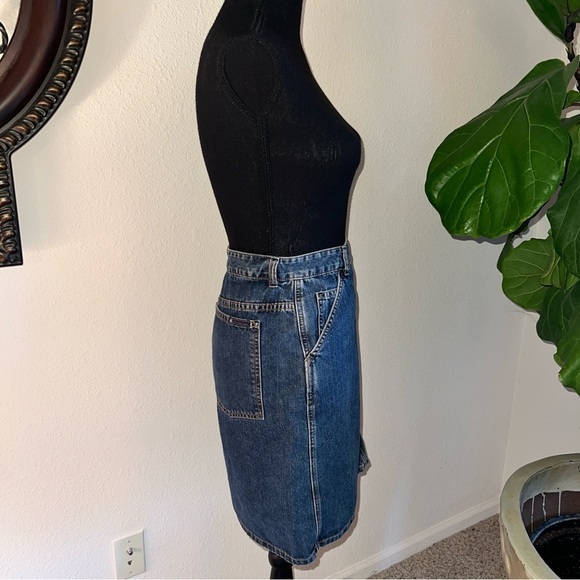 Calvin Klein Women’s 90s Side Snap Denim Jean Skirt Size 14 - Picture 6 of 16